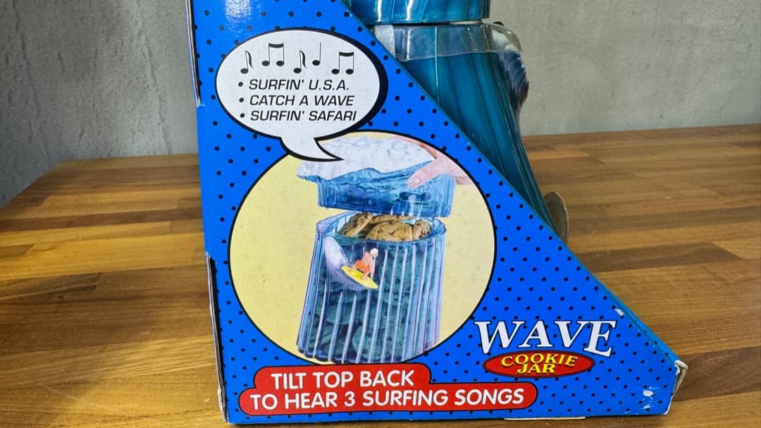 希少 当時物!! WAVE COOKIE JAR サーフィンソング付き