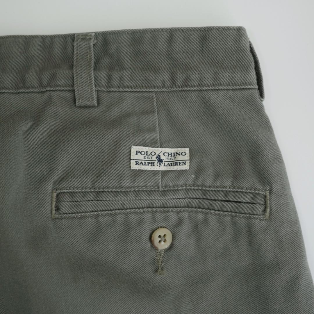 ラルフローレン 90s ツータックチノパンツ グレー 36×30 - メルカリ
