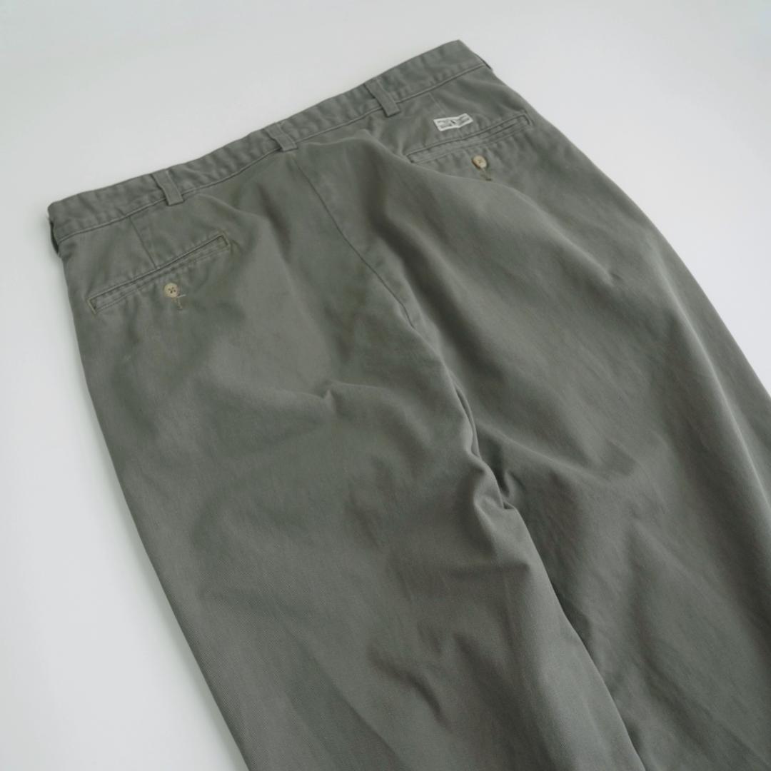 ラルフローレン 90s ツータックチノパンツ グレー 36×30 - メルカリ