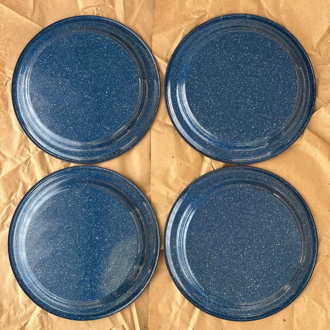 【未使用】CINSA エナメルウェア キャンプ食器セット 16点