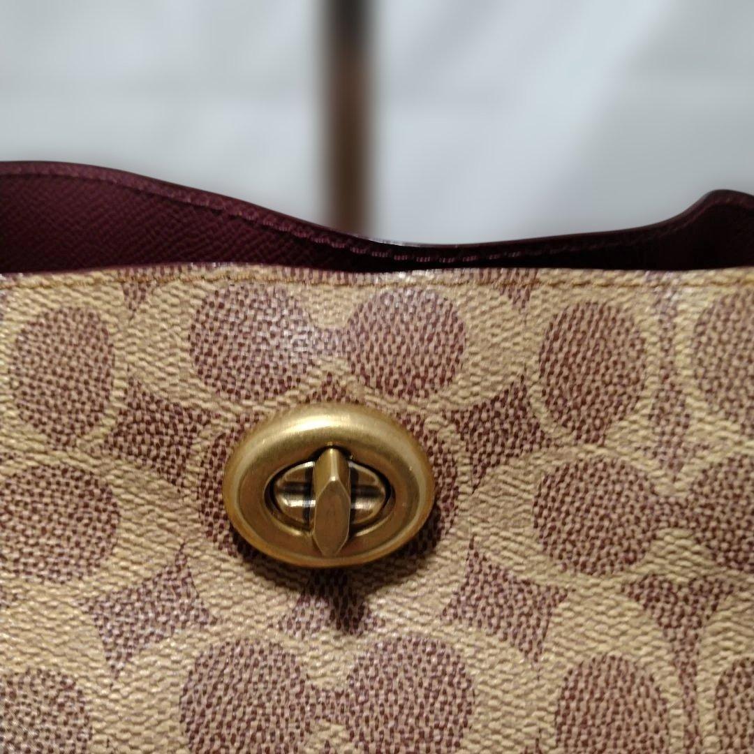 【新品未使用】コーチ ウィロウ バッグ シグネチャー ブラウン C6868