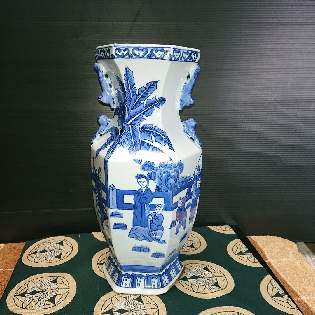 染付、中国美術、花瓶、