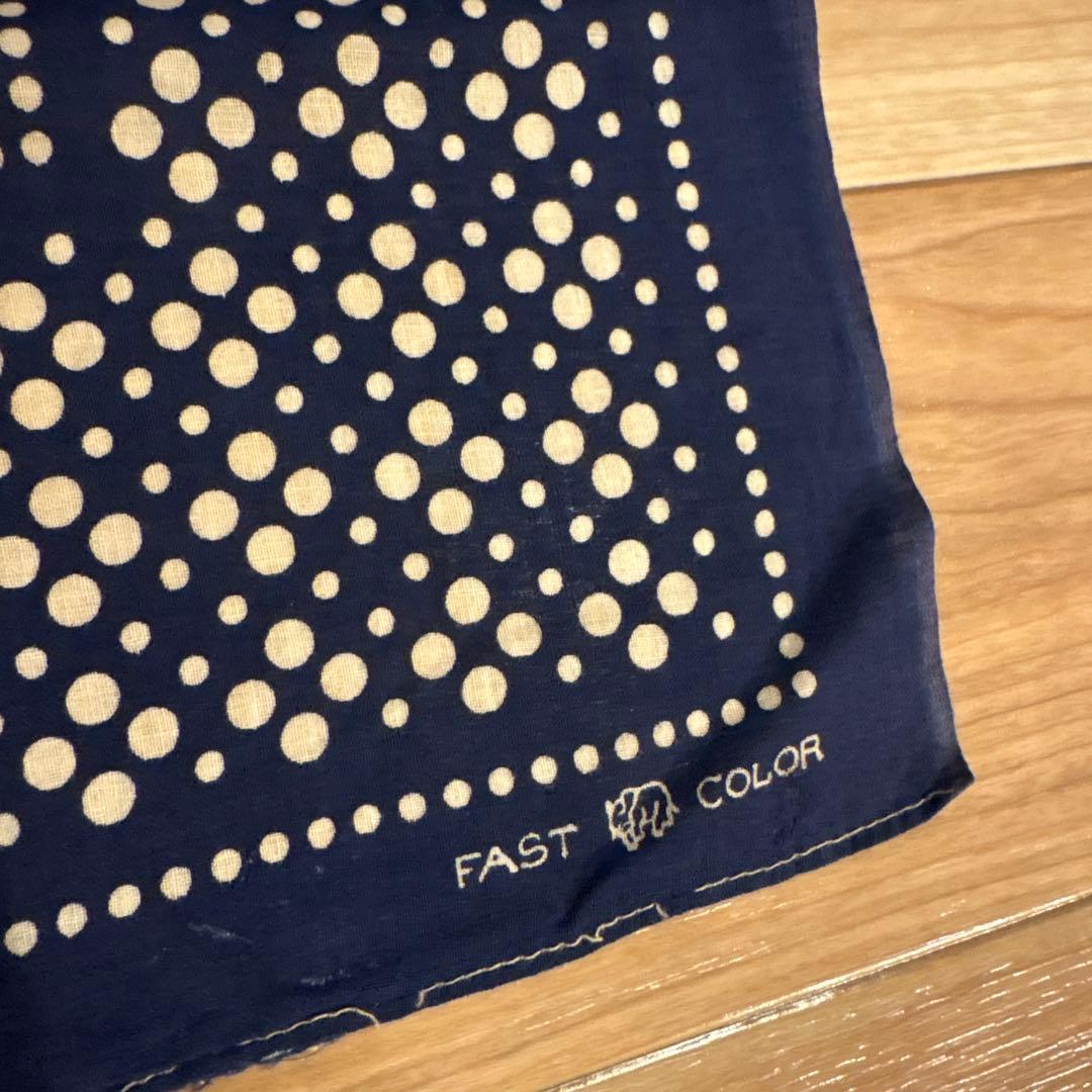 ssorc様購入分 ビンテージ FAST COLOR ネイビー ドット柄