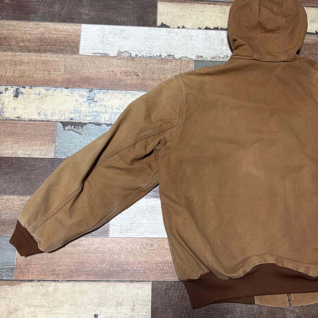 美品Carhartt カーハートXLダックジャケットフード付きブラウン