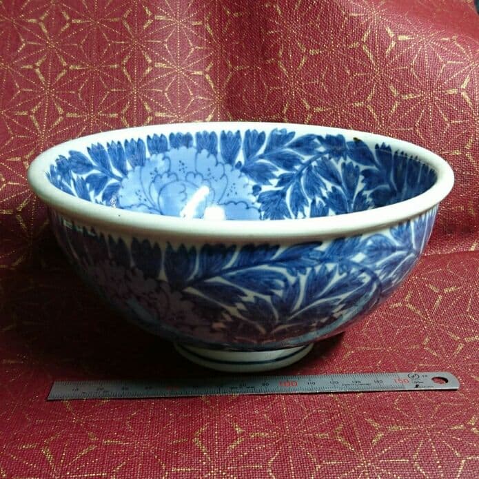 骨董 染付 青花 大花唐草大鉢 骨董 染付 青花 大花唐草大鉢 骨董 染付 青花 大花唐草大鉢