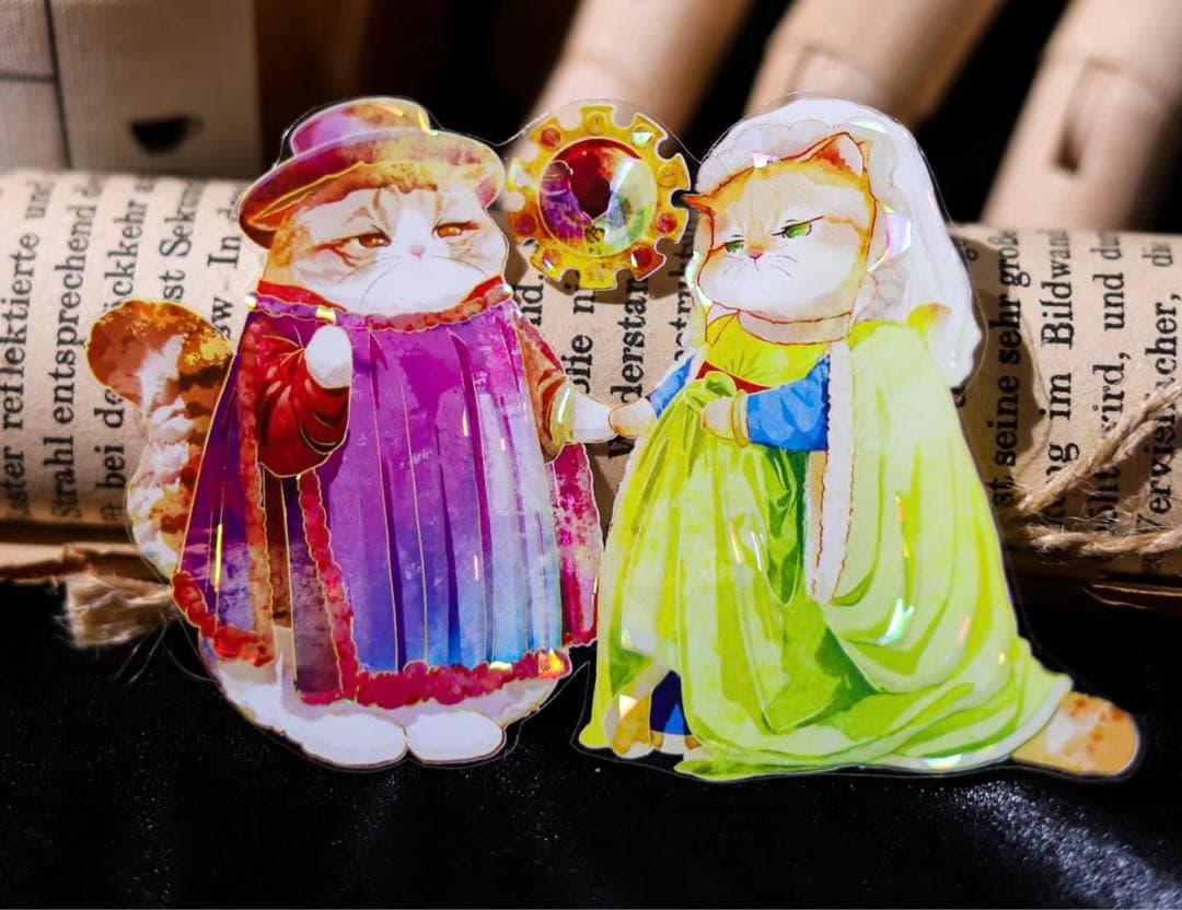 巻売 617☆ 海外 マスキングテープ マステ PET 猫 装飾 人物 虹光海外 PET