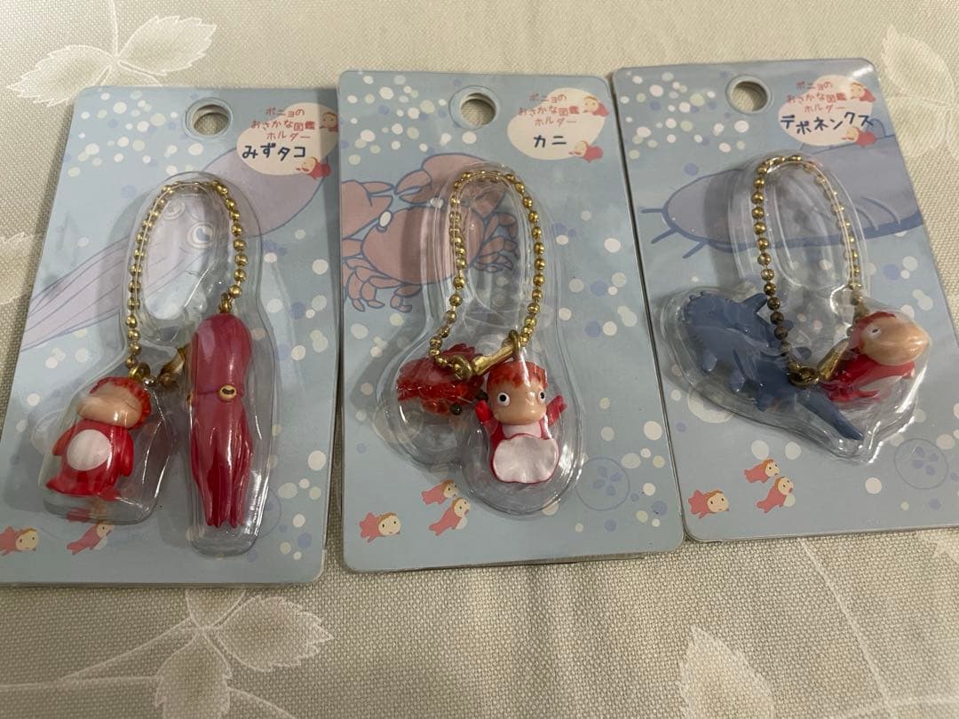 レア崖の上のポニョ未開封ポニョのおさかな図鑑ホルダー5個セット