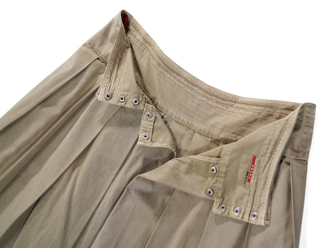 イタリア製 PRADA SPORT コットン プリーツ スカート 40サイズ