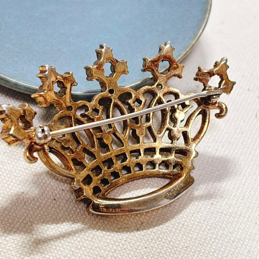 トリファリ ゴールド 大きめ 王冠のブローチ ピン 大きめ ゴールド