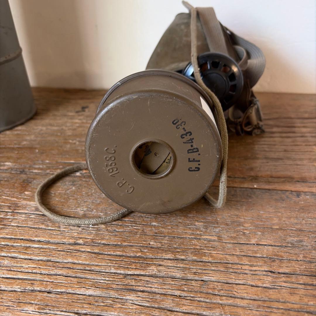 1938年 製造 ガスマスク フランス軍 ミリタリー 第二次世界大戦