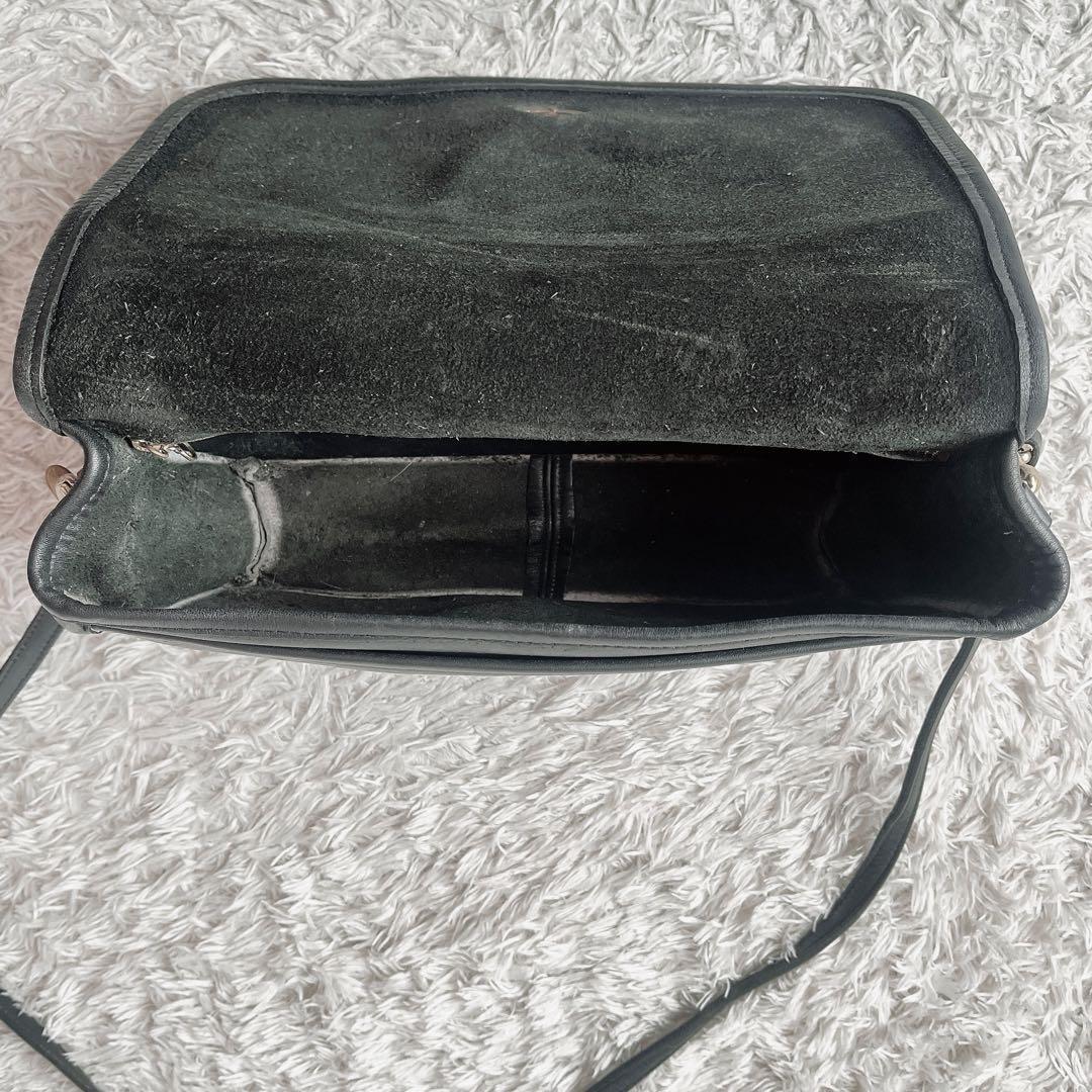 オールドコーチ USA製 ショルダーバッグ ターンロック 黒ブラック