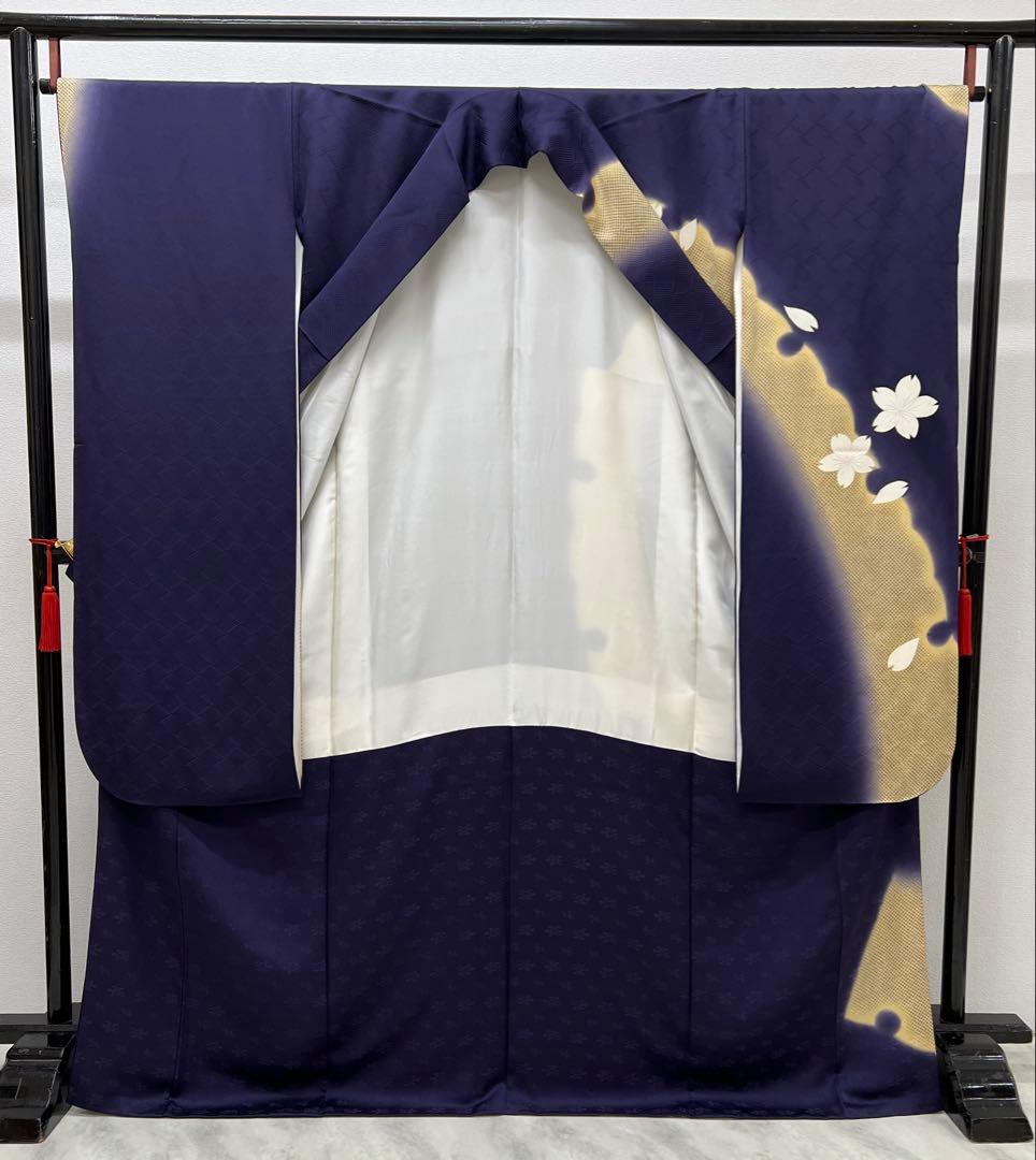 振り袖 フルセット 別誂長襦袢 結婚式 金彩加工 刺繍入り 桜 坂東八十