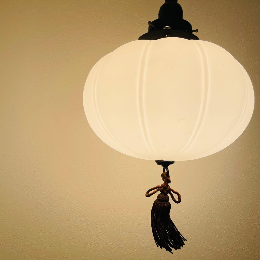 大正ロマン 電傘 電笠 乳白 ライト ランプ 照明器具 アンティーク