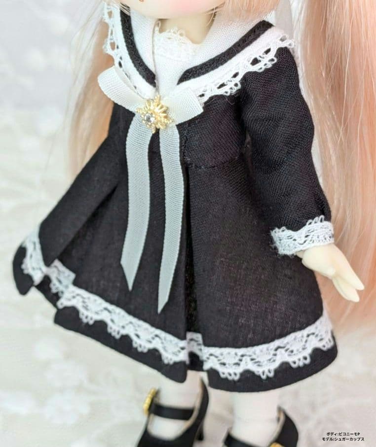 ピコニーモP専用】レースセーラーワンピース ブラック 896 - メルカリ