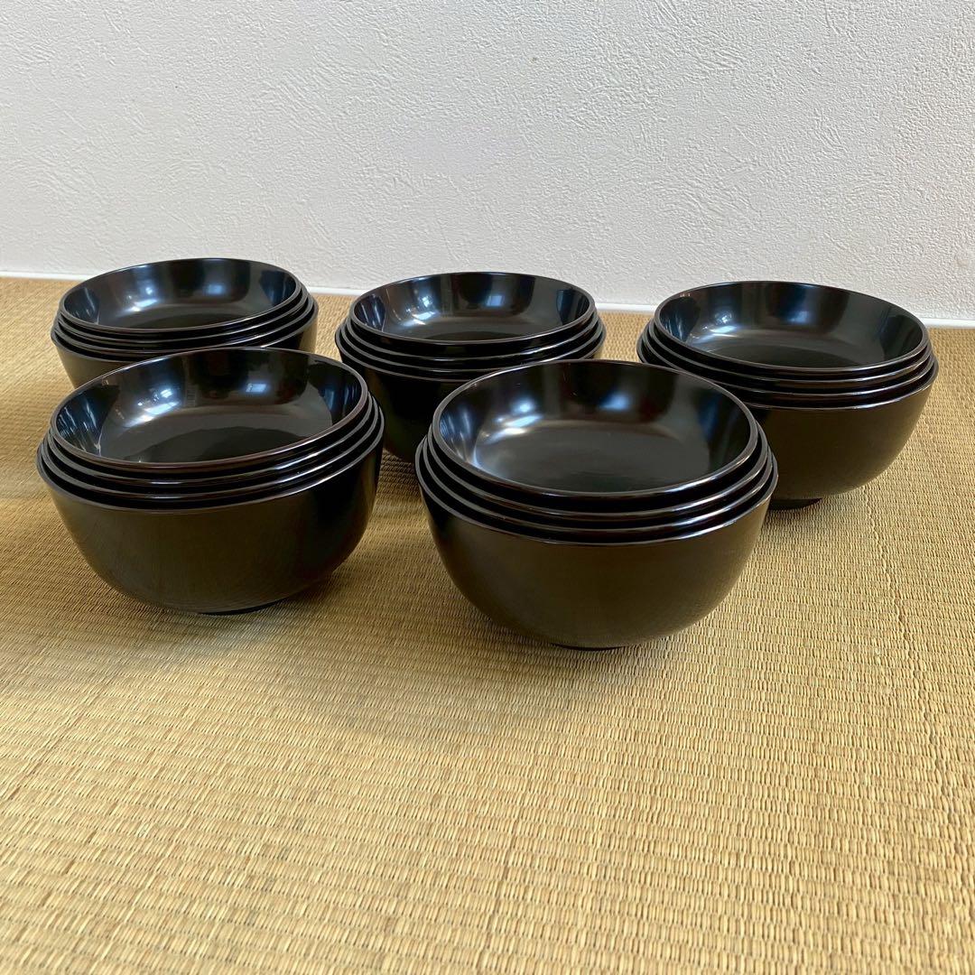 輪島塗 布着【四つ椀 5客組】小丸椀 入れ子 天然木 漆塗