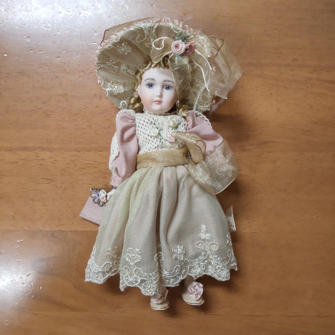 ミニョネット　アンティークドールリプロ　人形　　ジュモ一風 ミニョネット アンティークドールリプロ 人形 ブリュ風 ジュモ一風