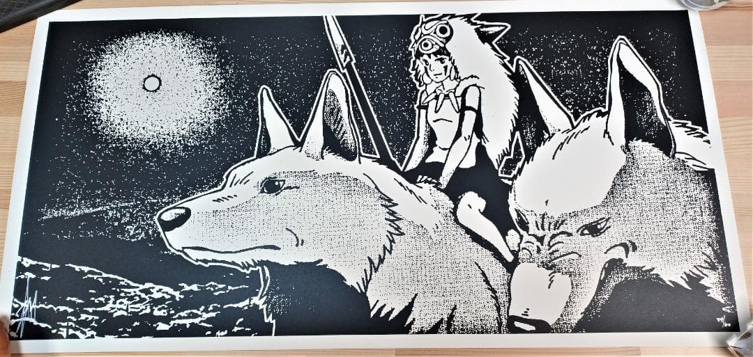 もののけ姫 サン・アシタカ 60枚限定スタジオジブリシルクスクリーン