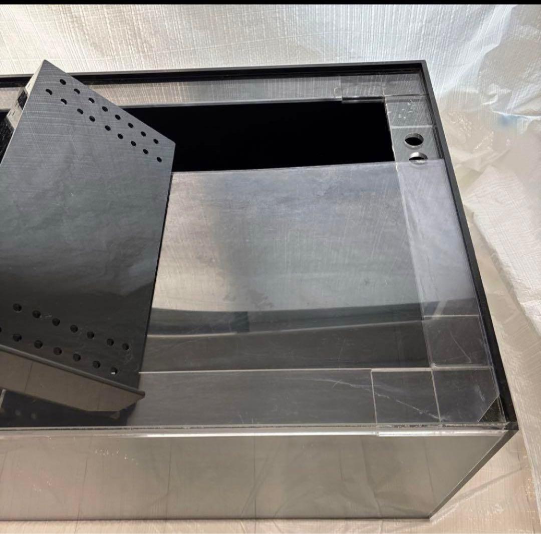 アクリル水槽 1200 4面黒・上部濾過・コーナーカバー・蓋！