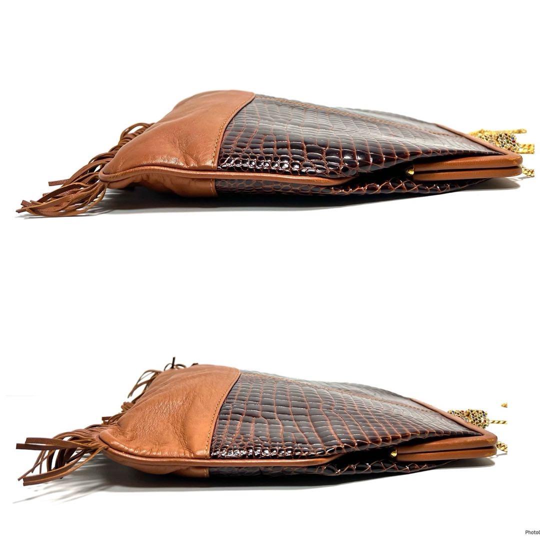 【美品】SANTANGELO ALDO /クロコダイル/ショルダーバッグ