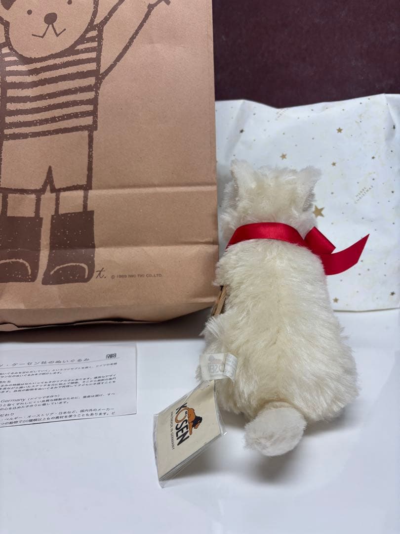 KOSEN ホワイト犬 ぬいぐるみ　[美品]