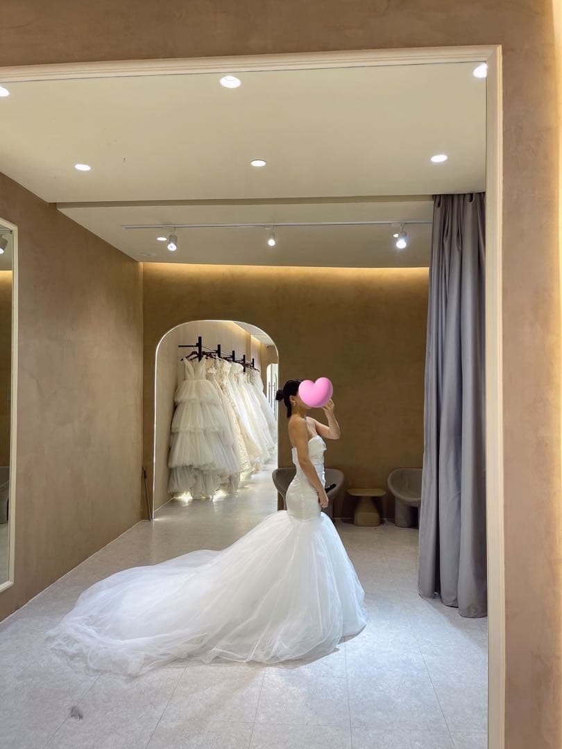 ウェディングドレス　結婚式　前撮り　マーメイドドレス　白