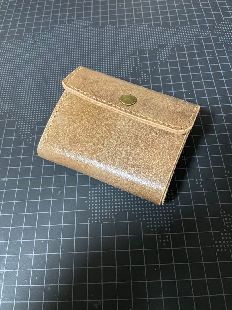 ヌメ革　レザークラフト　ショルダーバッグ　ミドルウォレット　バッグのみ