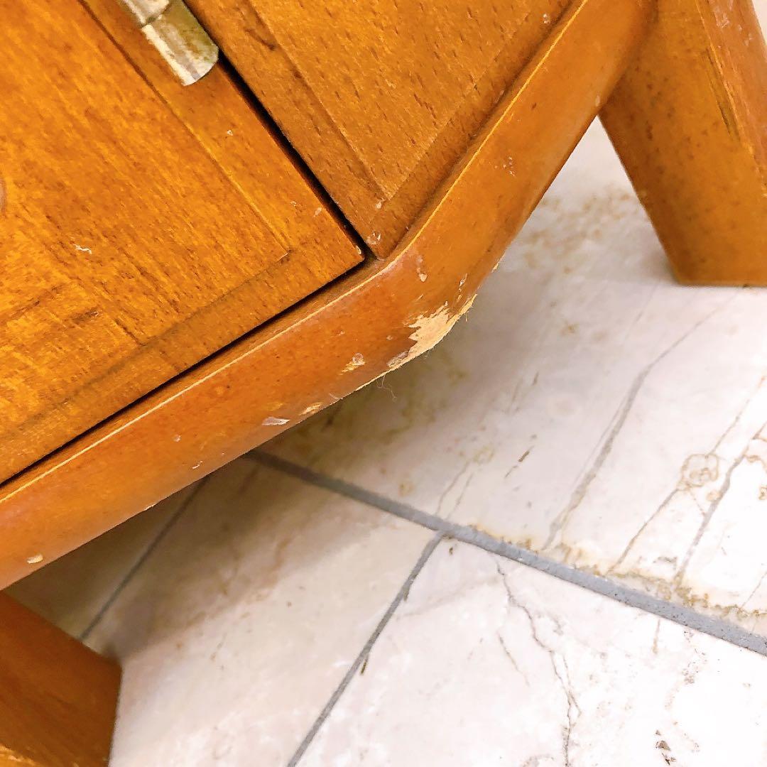 オールドカリモク コーナー台 花台 棚 電話台 ミッドセンチュリー