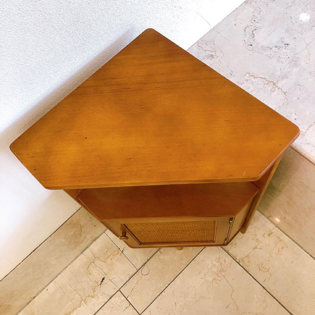 オールドカリモク コーナー台 花台 棚 電話台 ミッドセンチュリー