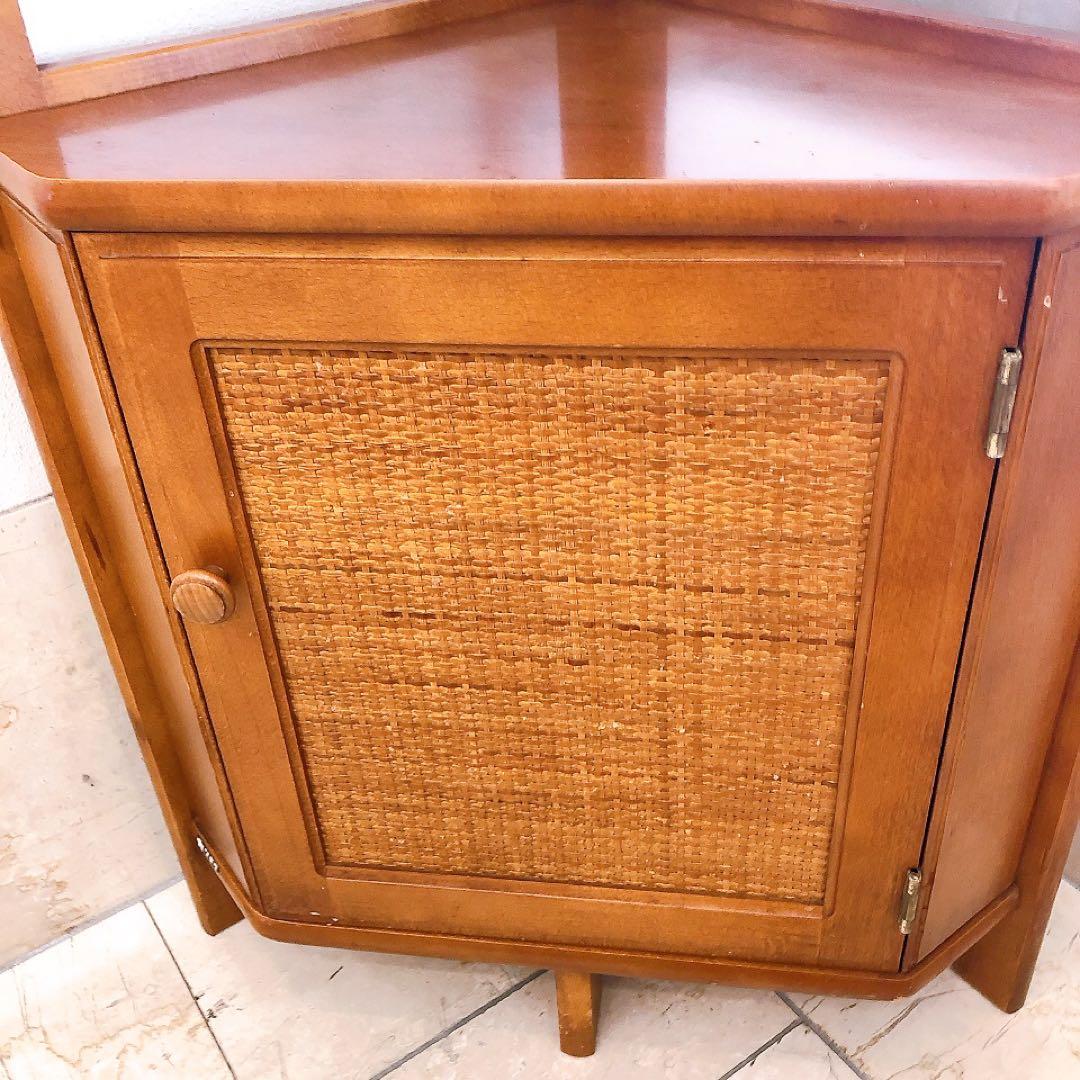 オールドカリモク コーナー台 花台 棚 電話台 ミッドセンチュリー