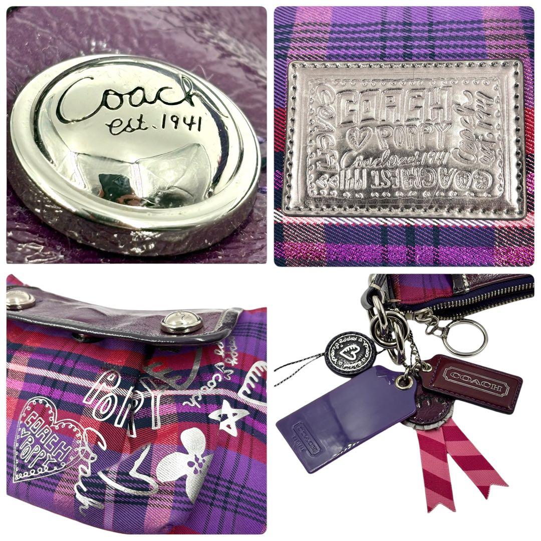 【極美品】00s y2k coach bag poppy purple 2way