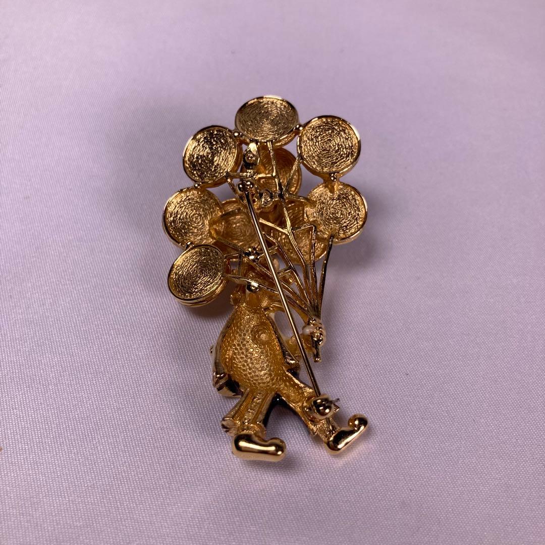 希少 CINER サイナー ヴィンテージ 風船 ブローチ ネイビー ピンク