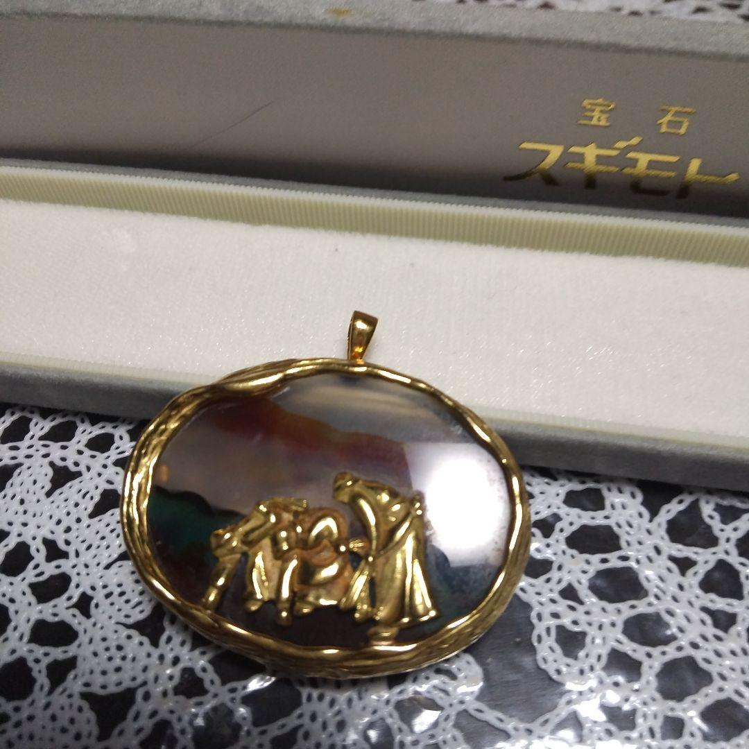 K18落穂拾いブローチ＆ペンダントトップ兼用