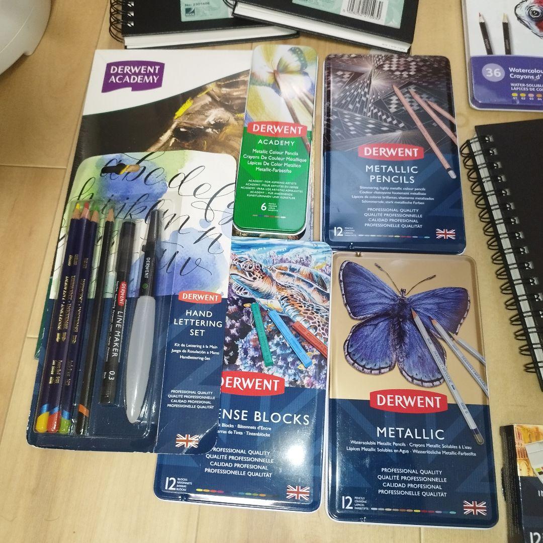 【15点まとめ売り】DERWENT 色鉛筆 スケッチブックなど 未使用