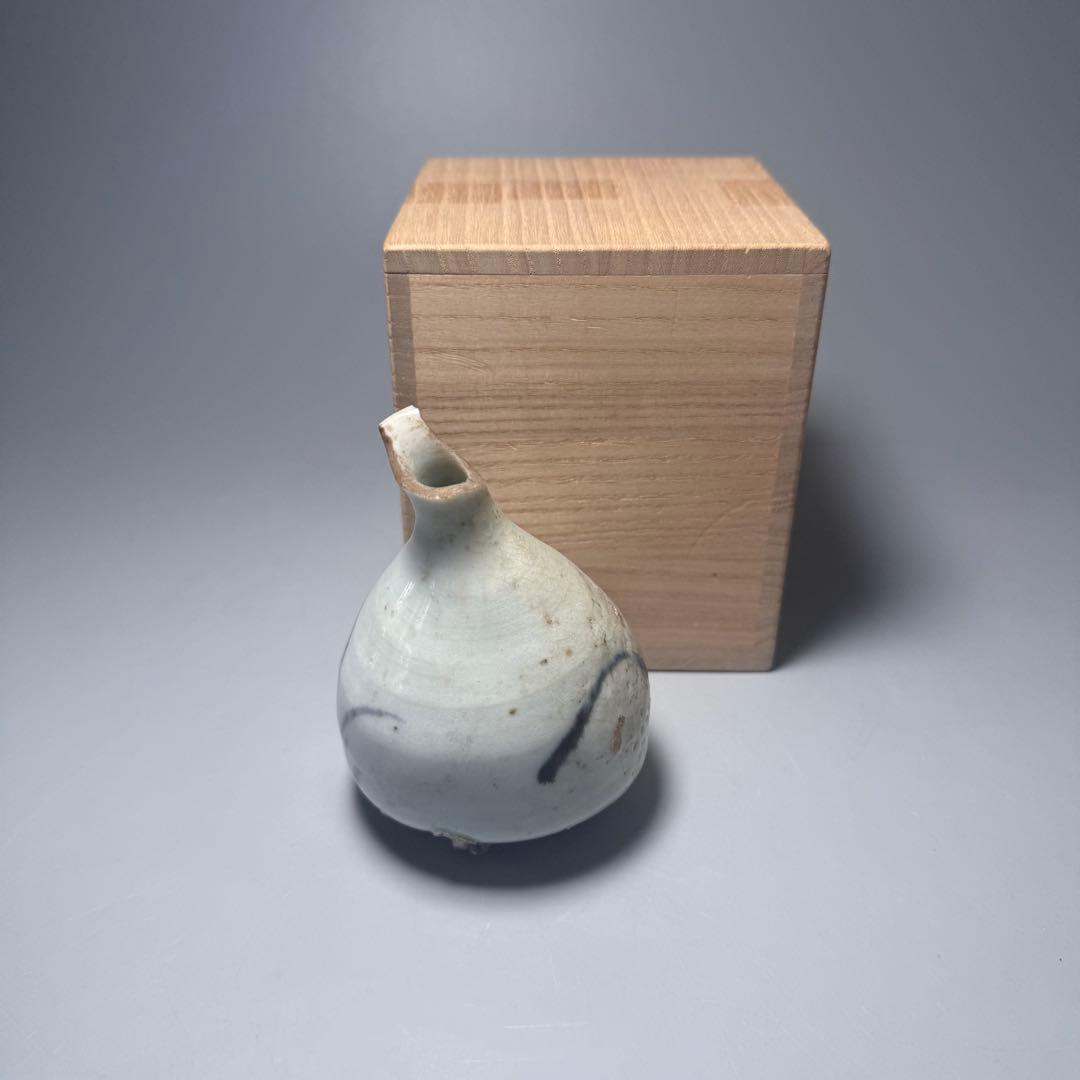 初期伊万里 染付草文様 徳利 小瓶 箱付 1600年前半 登窯 江戸