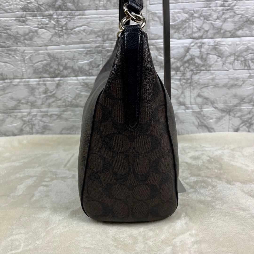 【極美品】 コーチ ホーボー ショルダー ハンドバッグ 2way シグネチャー