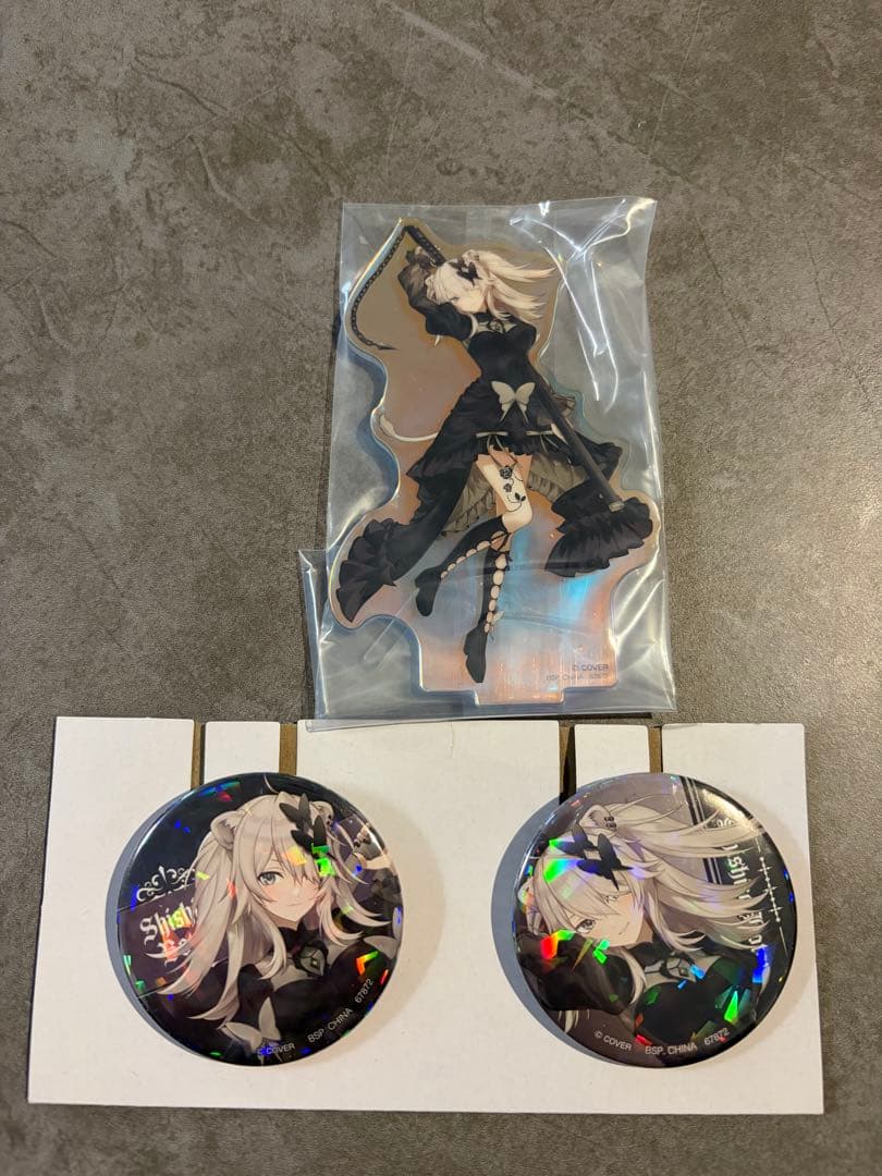 ホロライブ 一番くじ 獅白ぼたん アクリルスタンド ホロ缶バッジ