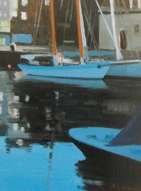 遊馬賢一、【朝のオンフルール】、希少な限定額装用画集画、新品高級額 額装付