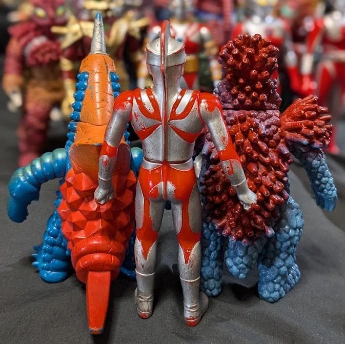 ウルトラマンA＆登場超獣・異次元人（バンダイ）ソフビ18体セット＋1