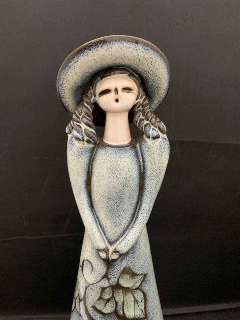 布引焼 女性 陶芸 置物 オブジェ