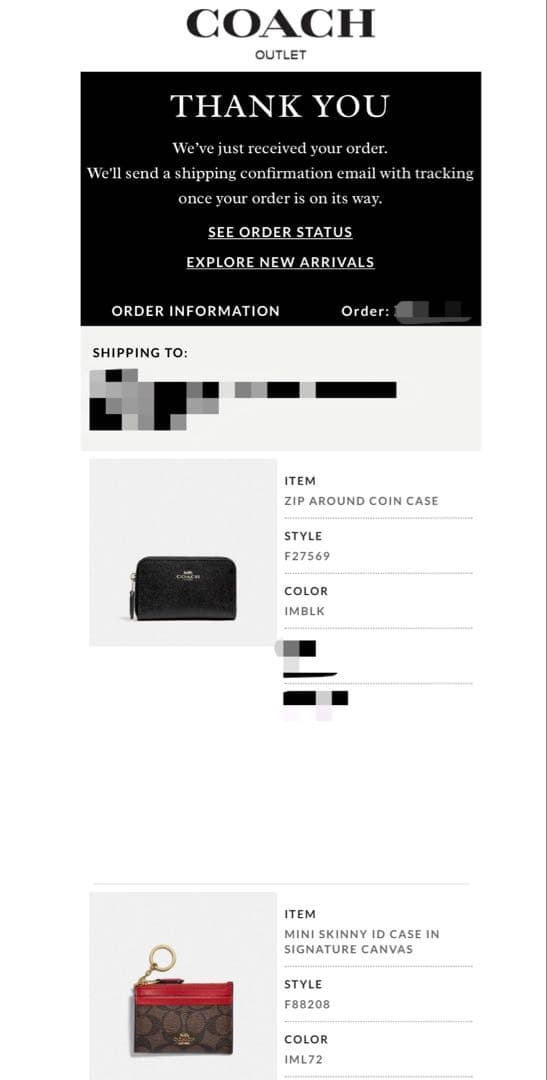 COACH コーチ　ケース 小銭入れ財布　シグネチャー　トゥルーレッド 赤