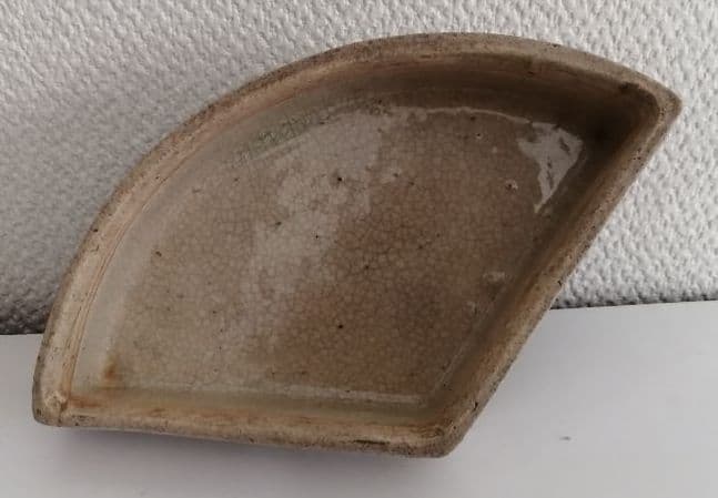 焼物 扇形小物入れ