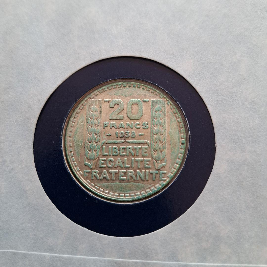 フランクリンミント、フランス1938年20フラン銀貨 - メルカリ