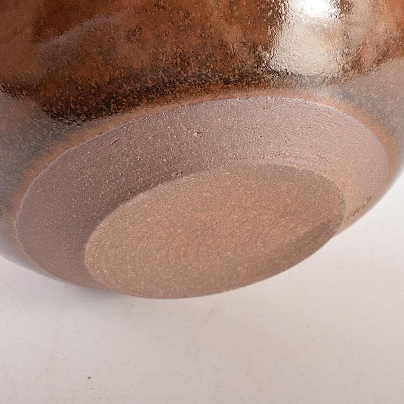 茶道具 京焼 笹田仁史造 大海茶入 宗薫緞子仕覆付 共箱 V