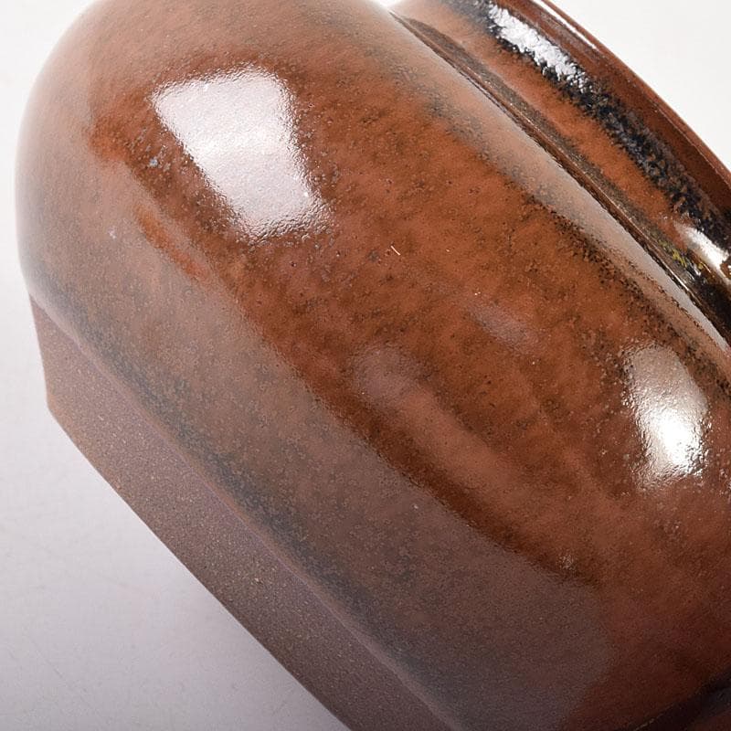 茶道具 京焼 笹田仁史造 大海茶入 宗薫緞子仕覆付 共箱 V