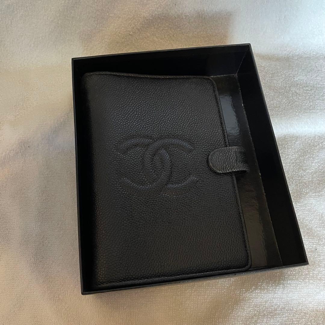 CHANEL ブラックレザー メモ帳カバー おまけ付き！