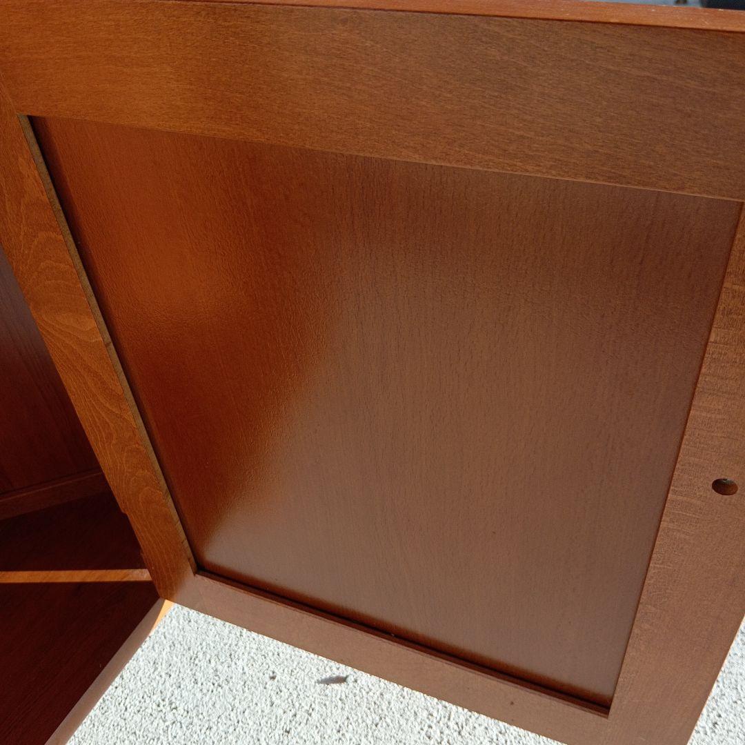 こ*う様 コーナー型木製テーブル 扉付き収納