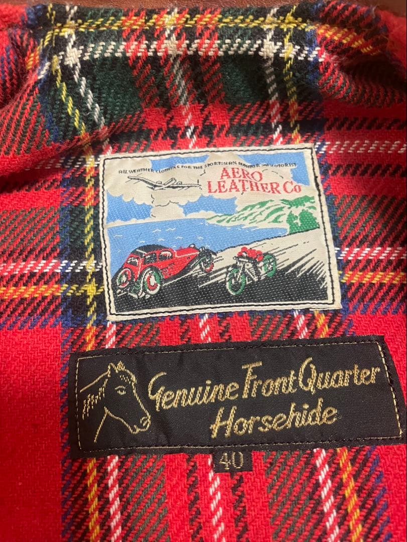 Miuller様 エアロレザー ハイウェイマン ホースハイド size40