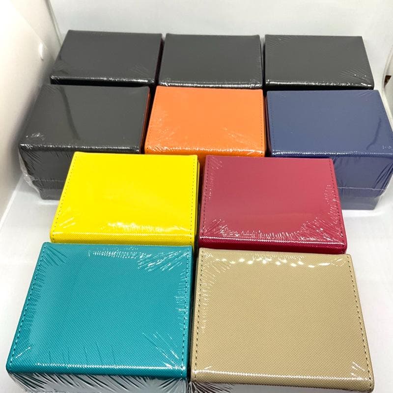 訳アリ デッキケース 10色セット レザー調 マグネット カードケース