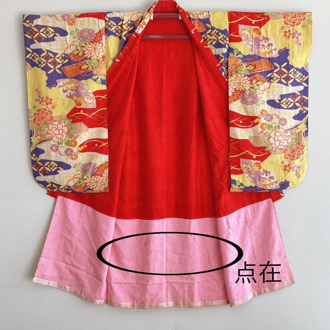 七五三７歳女の子　きもの　昭和レトロ　ハンドメイド　61225