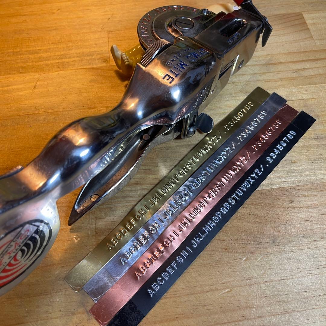 □製品保証□【美品・機関良好】ダイモ DYMO M-2C クローム 181-13 パンチ